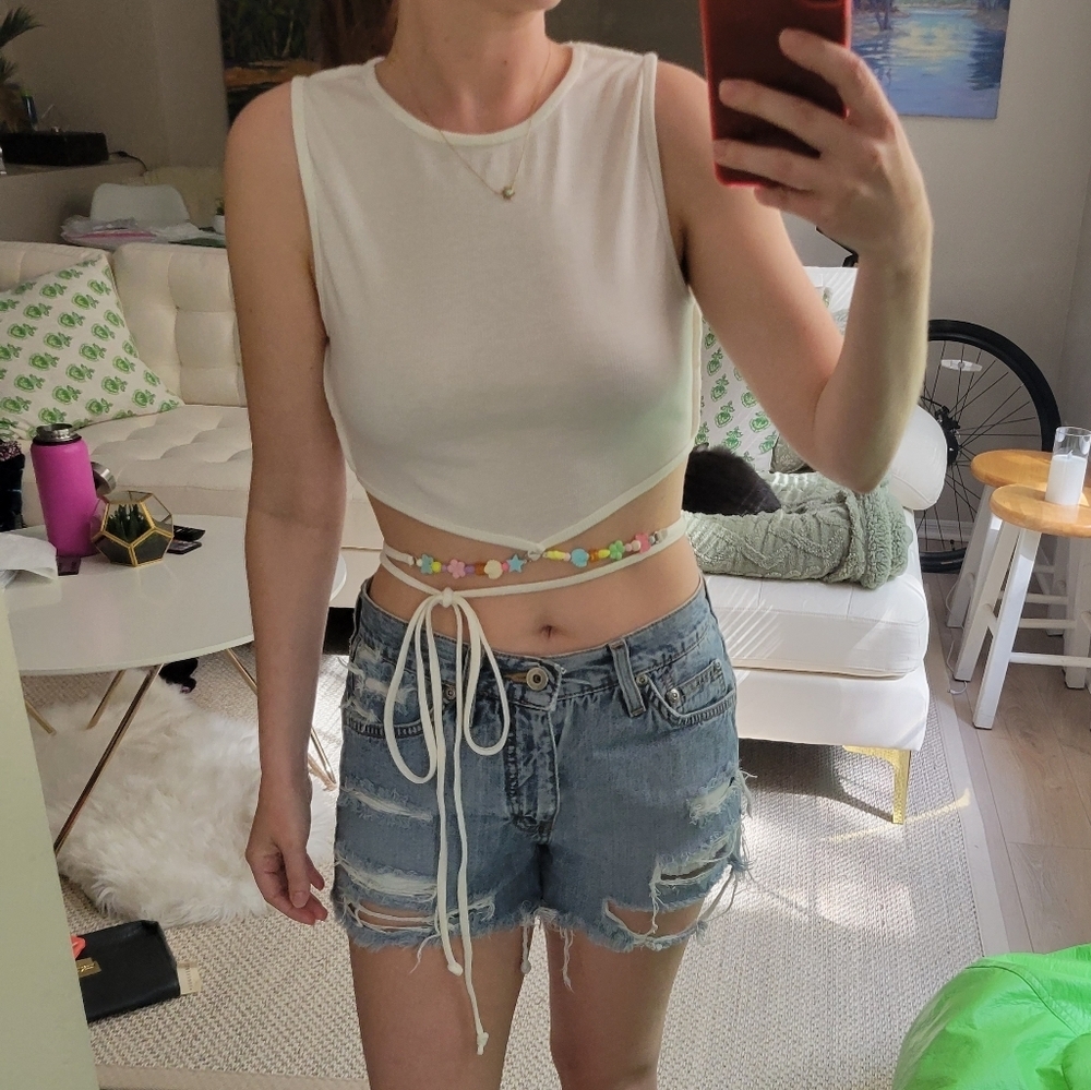 Forever 21 | beaded hankerchief tank top
